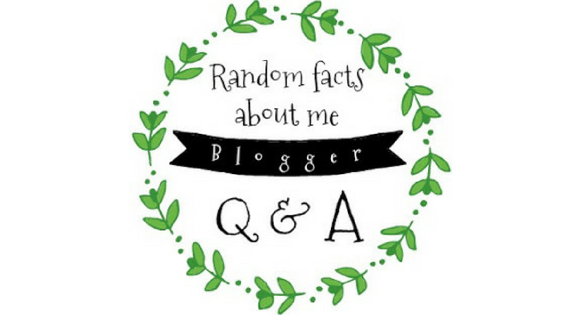 Random facts about me blogger q&a
