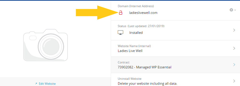 Domain connected but not secure