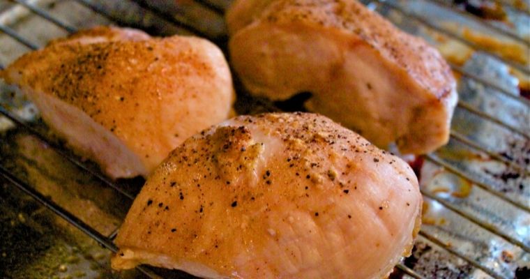 Chicken breasts cooking