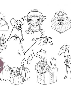 Funny Dogs Colouring Pages For Kids