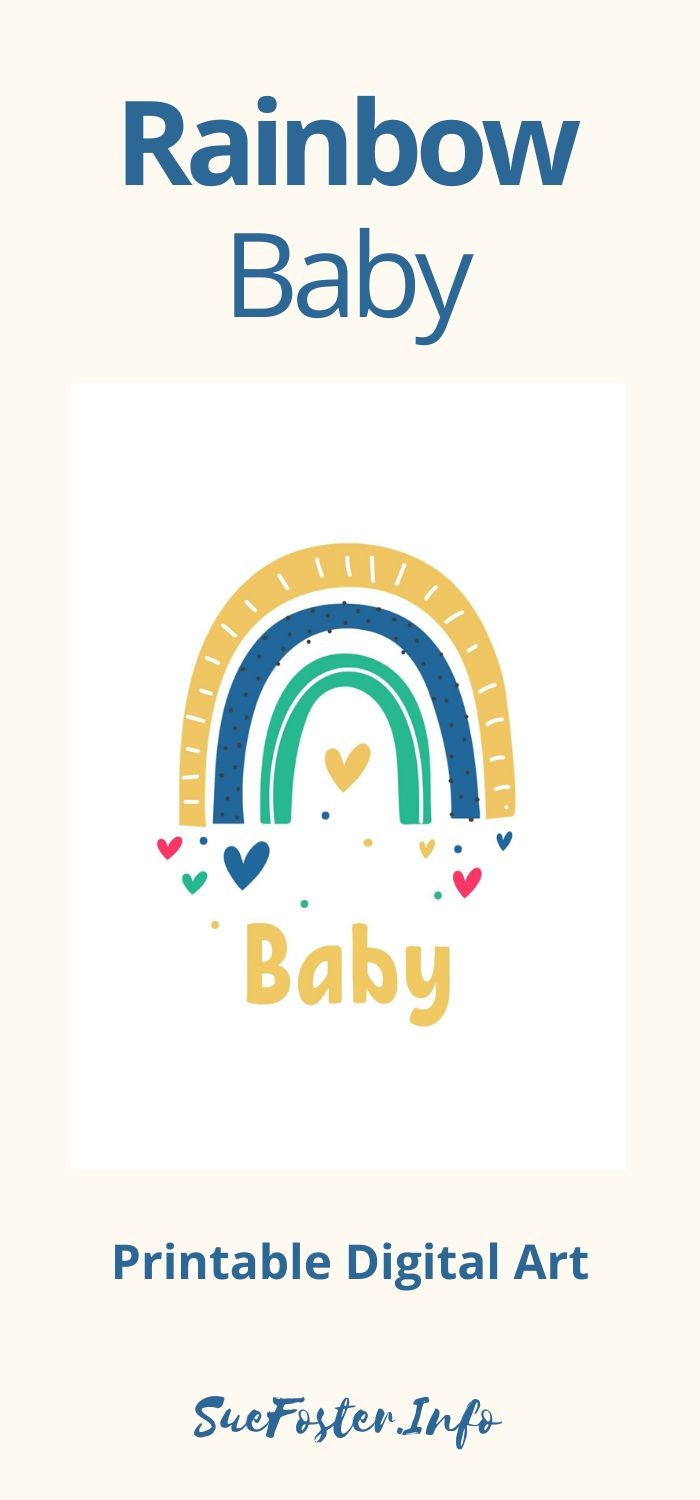 Rainbow Baby Printable Digital Art