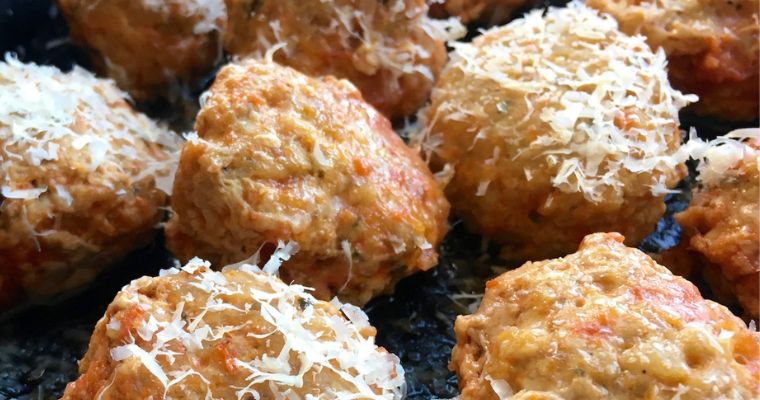 Turkey Meatballs with Garlic and Parmesan