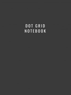 A simple dot grid notebook with a black matte cover containing 110 dot grid pages.