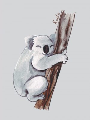 Koala notebook journal with the koala bear on each interior page.