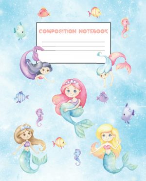 Mermaid composition notebook for girls