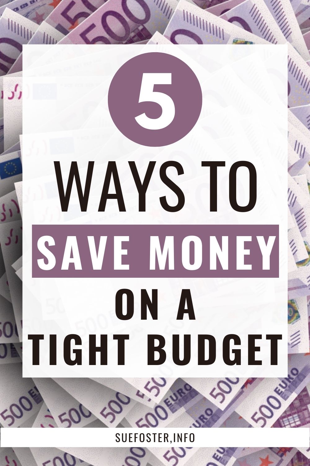 Five ways to save money on a tight budget, that might save you a few extra pounds.