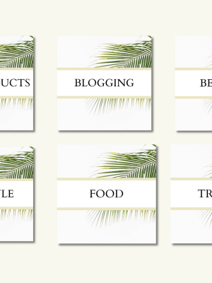 Pinterest board covers - palm design
