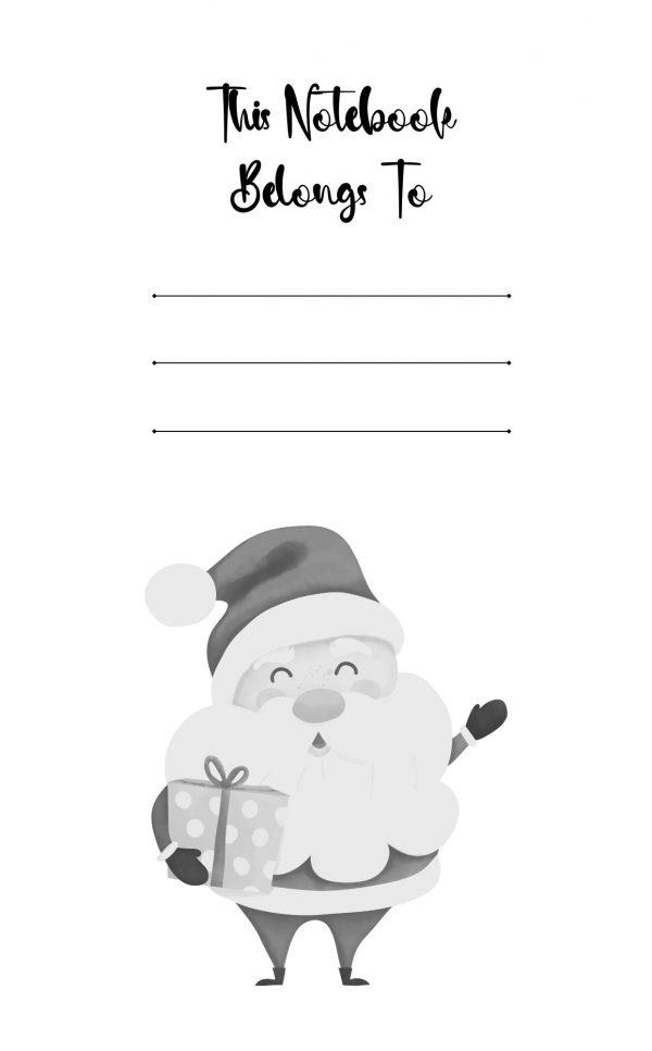 Santa notebook name page