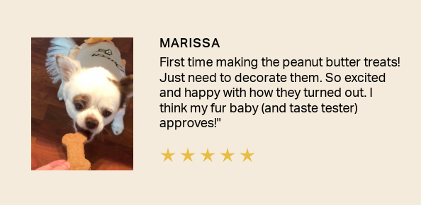 A review of peanut butter dog treats.