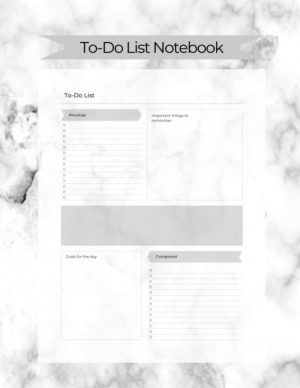 To-do list notebook.