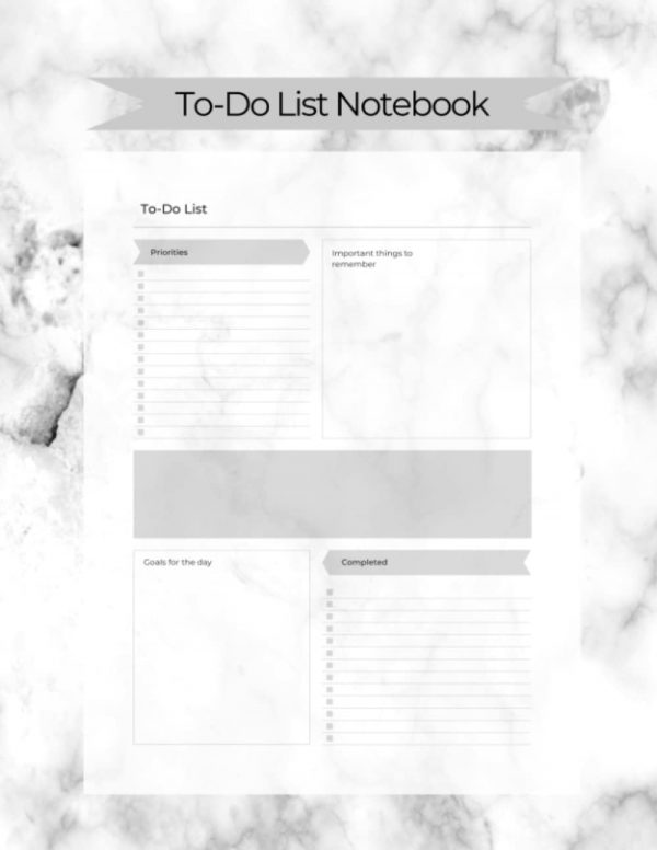 To-do list notebook.