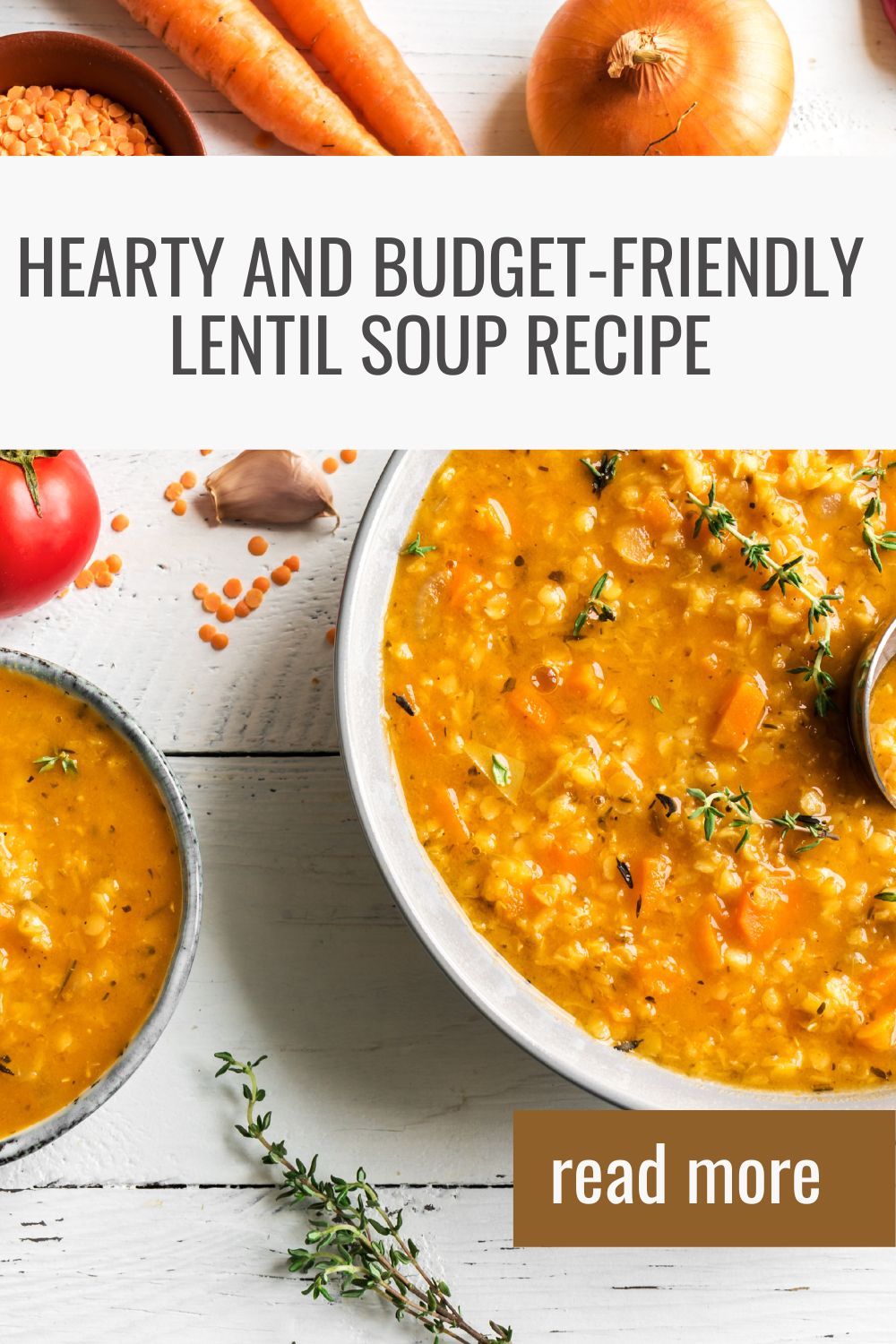 Looking for a delicious and budget-friendly meal that can be enjoyed by the whole family? Look no further than this hearty and budget-friendly lentil soup recipe! Made with simple ingredients.