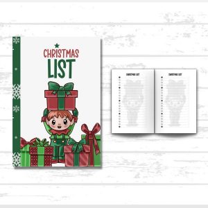 Christmas List Notebook - Elf
