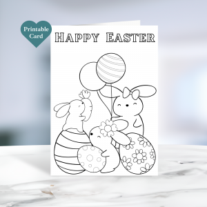 Printable Easter Colouring Card