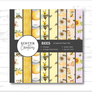 Bees scrapbook paper pad