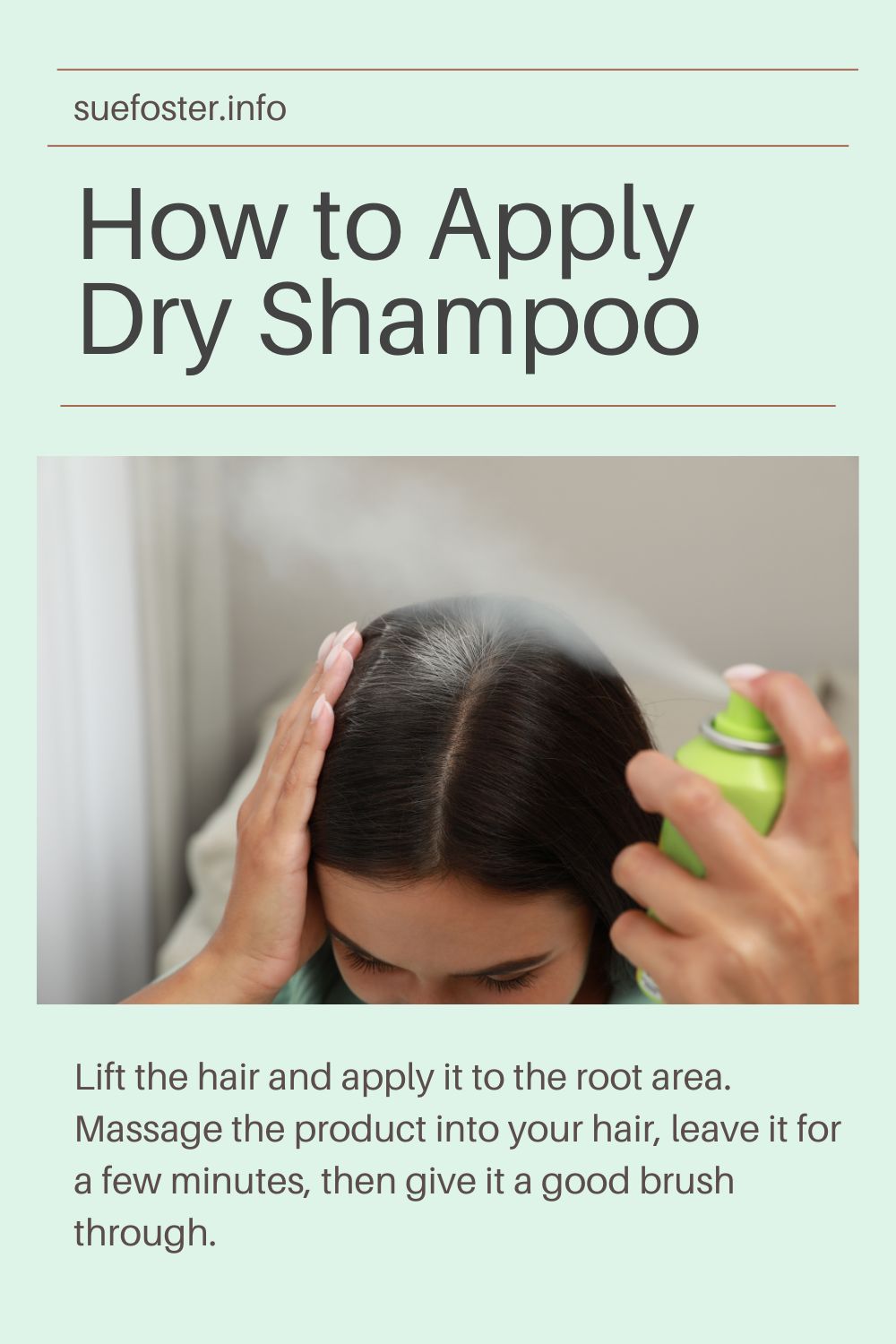 How to apply dry shampoo
