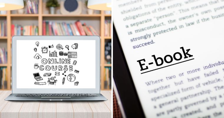 Image showing an online course and e-book