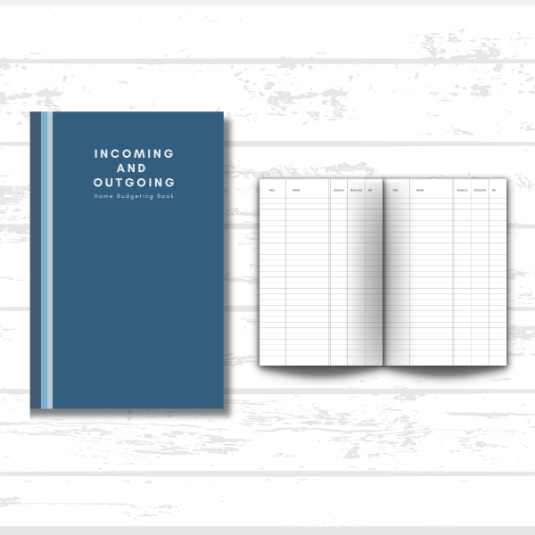 Incoming and outgoing, home budgeting book.