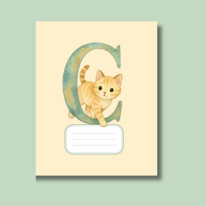 C – Wide Ruled Half Lined, Half Blank Exercise Book for Kids (Alphabet Collection)