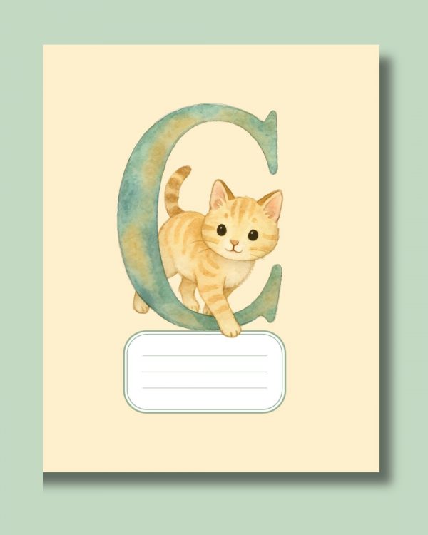 C – Wide Ruled Half Lined, Half Blank Exercise Book for Kids (Alphabet Collection) - Image 4