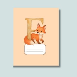 F – Wide Ruled Half Lined, Half Blank Exercise Book for Kids (Alphabet Collection)