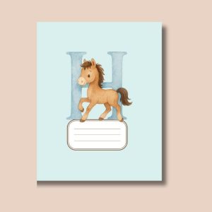 H – Wide Ruled Half Lined, Half Blank Exercise Book for Kids (Alphabet Collection)