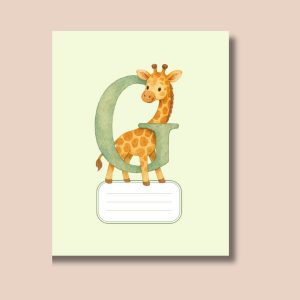 G – Wide Ruled Half Lined, Half Blank Exercise Book for Kids (Alphabet Collection)