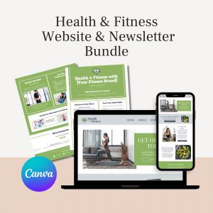 Health and fitness website and newsletter bundle