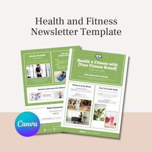 Health and fitness newsletter template